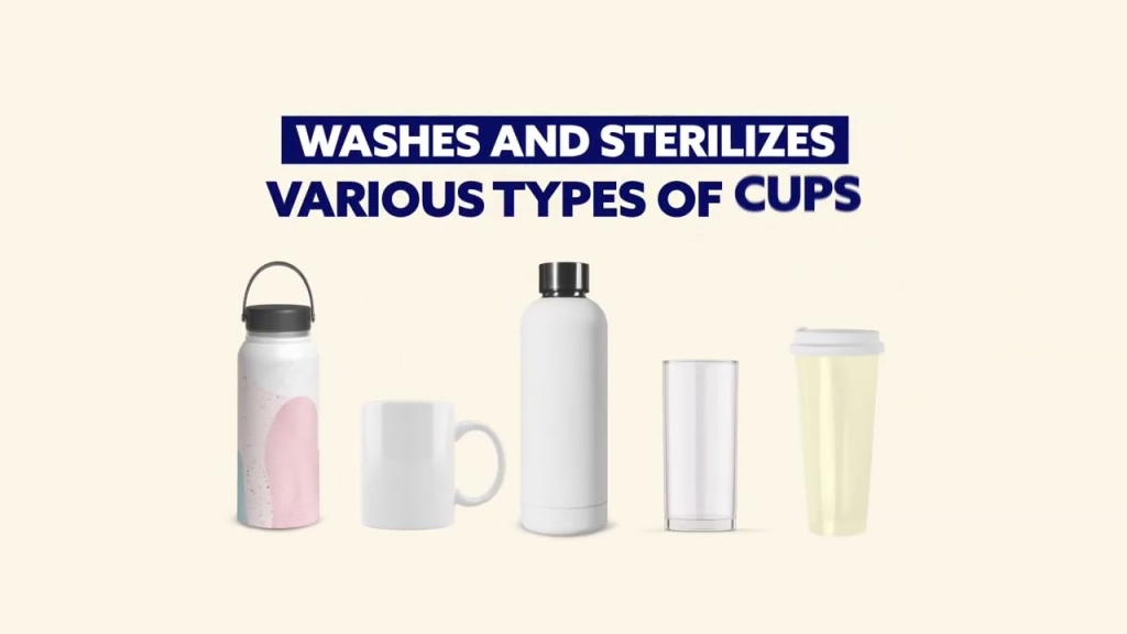 Auto washer and sterilizer for reusable cups